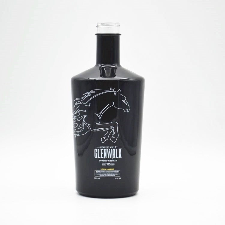 Tipo de vedação tampa de parafuso/garrafa de vidro de cortiça para vinho branco extra logotipo de garrafa preta