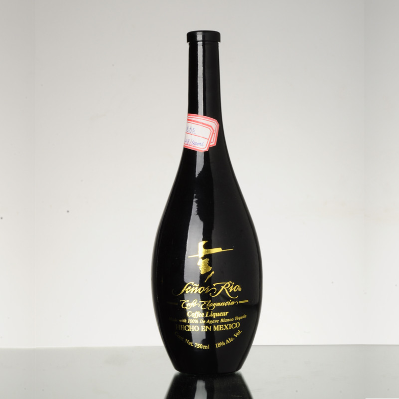 350 ml 550 ml 750 ml garrafa de vidro vazia para vodka uísque vinho tinto manuseio de superfície de decal
