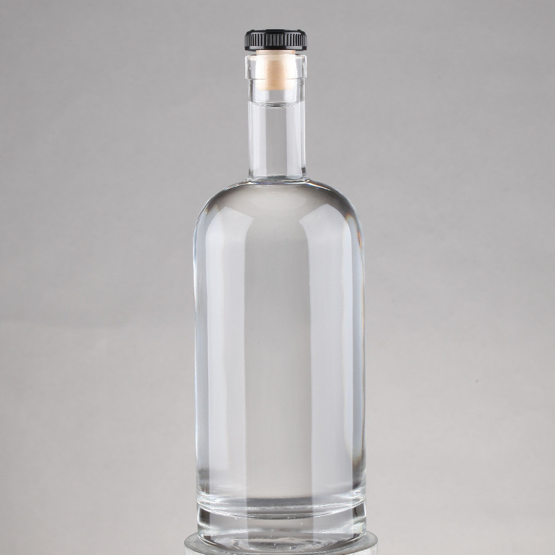 Flint Vodka Whisky Cork Cap 750ml Garrafa de vidro de uísque com material de base de cortiça vidro