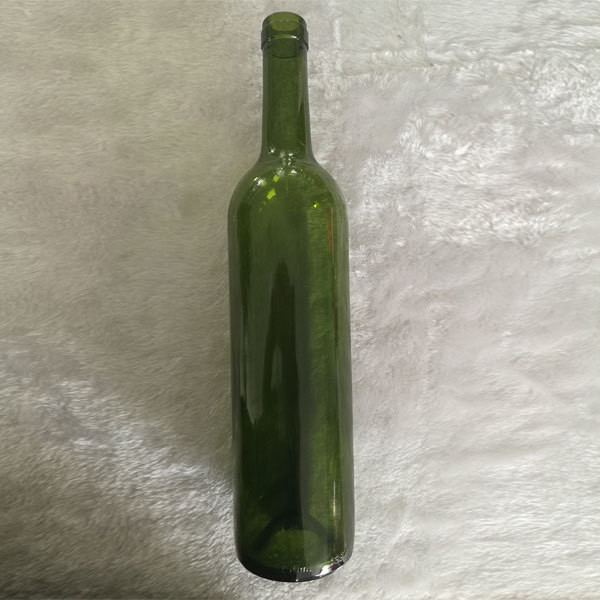 Material de vidro de cor crua garrafa de vinho antiga gelo profundo processo e TT prazo de pagamento